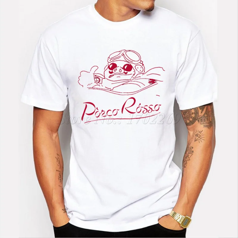 Мужская футболка азиатского размера с изображением животных красной свиньи