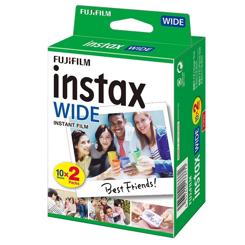 Подлинная Fujifilm Instax Wide Film White 200 для Fuji Instant широкоугольный фотоаппарат|Фотоплёнка|