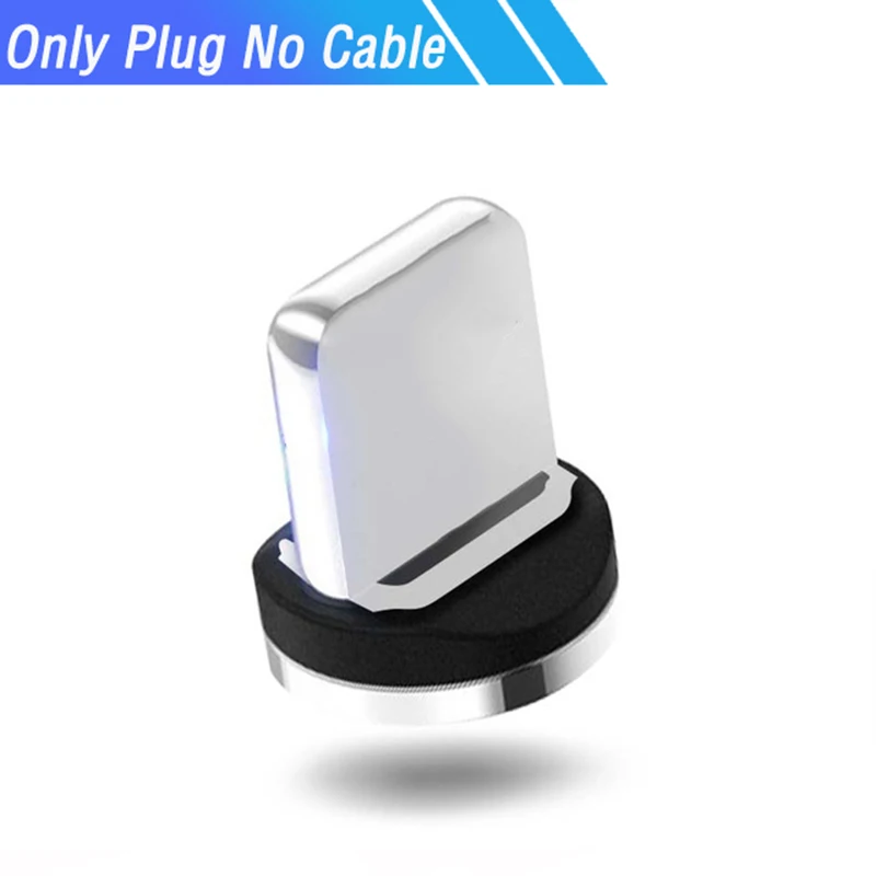Mi cro Usb Магнитный зарядный кабель Led Lu mi nous Usb C зарядный кабель Usbc Typec кабель для Xiaomi mi 9 Se 8 mi x Max 3 Black Shark 2 - Цвет: Only Plug No Cable