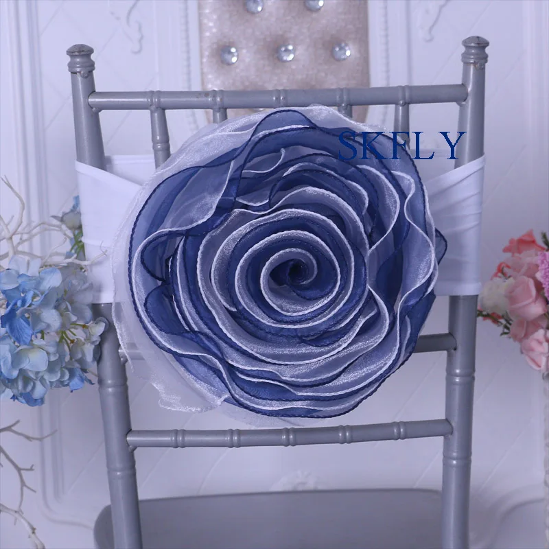 Новинка 2019 свадебное украшение CH091R много цветов большая паста из органзы стул