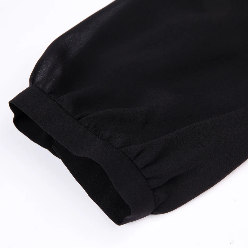 2018 Весенняя Новинка семь точка рукава контрастного цвета печати Круглый