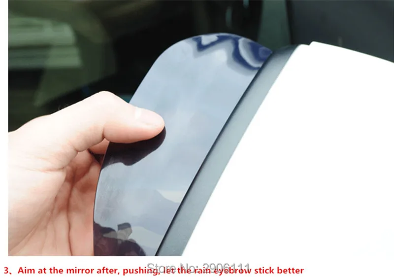 2 шт./лот ПВХ Автомобильное зеркало заднего вида дождик бровь для saab key 9 3 5