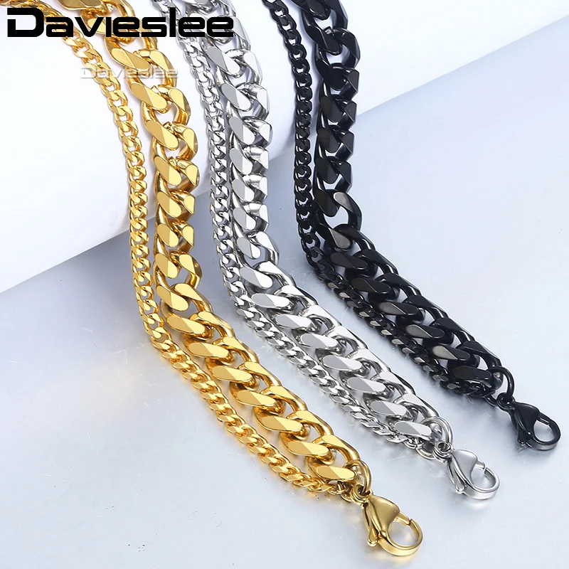 Браслет Davieslee LDBM27 мужской из двойной нержавеющей стали Ювелирное Украшение