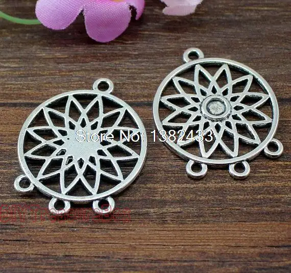 Подвески в виде Ловца снов 12 шт. подвески античном стиле из тибетского серебра 33x27