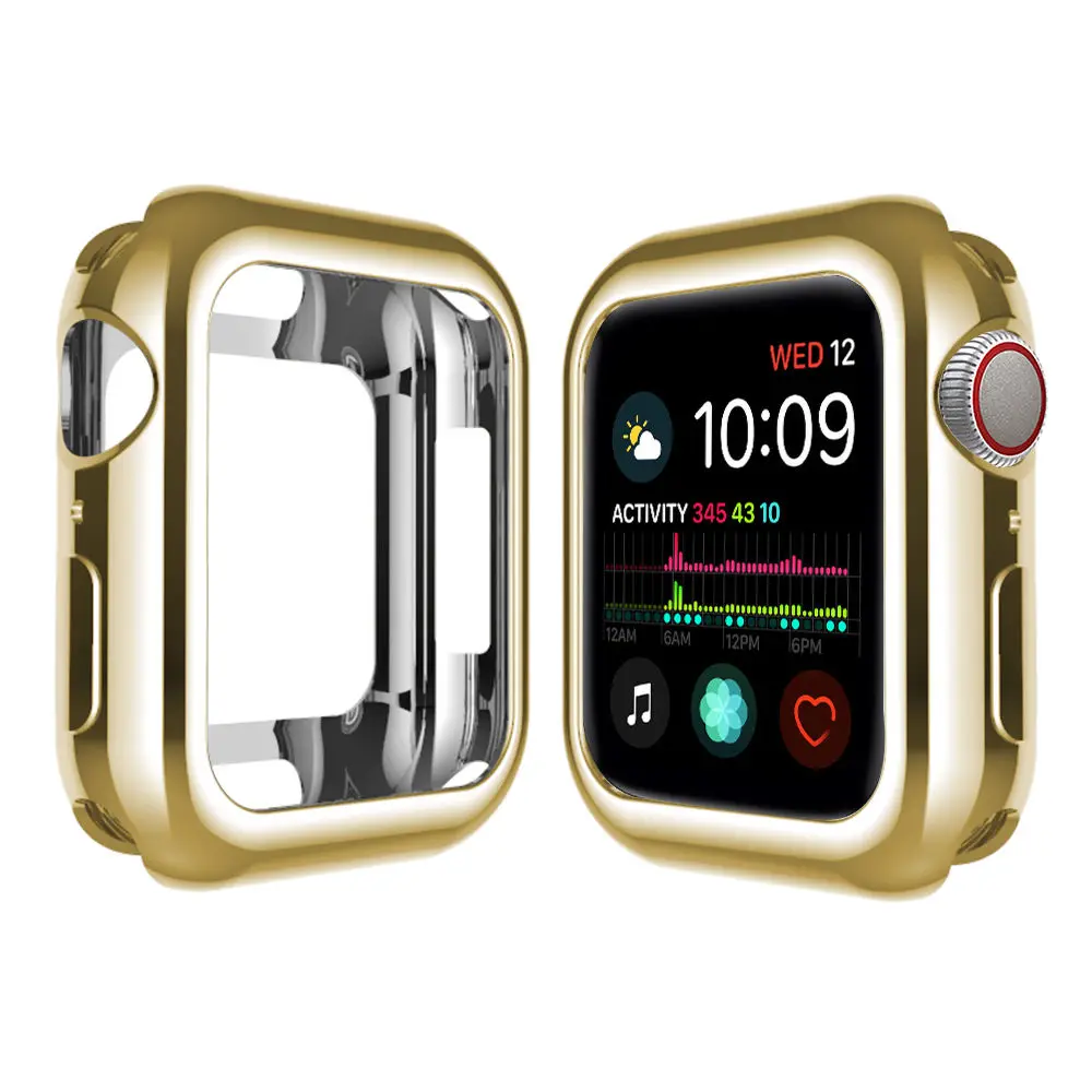 KINGBEIKE Модный Полный Защитный чехол для часов рамка Apple Watch Series 4 Красочный ТПУ iWatch 40
