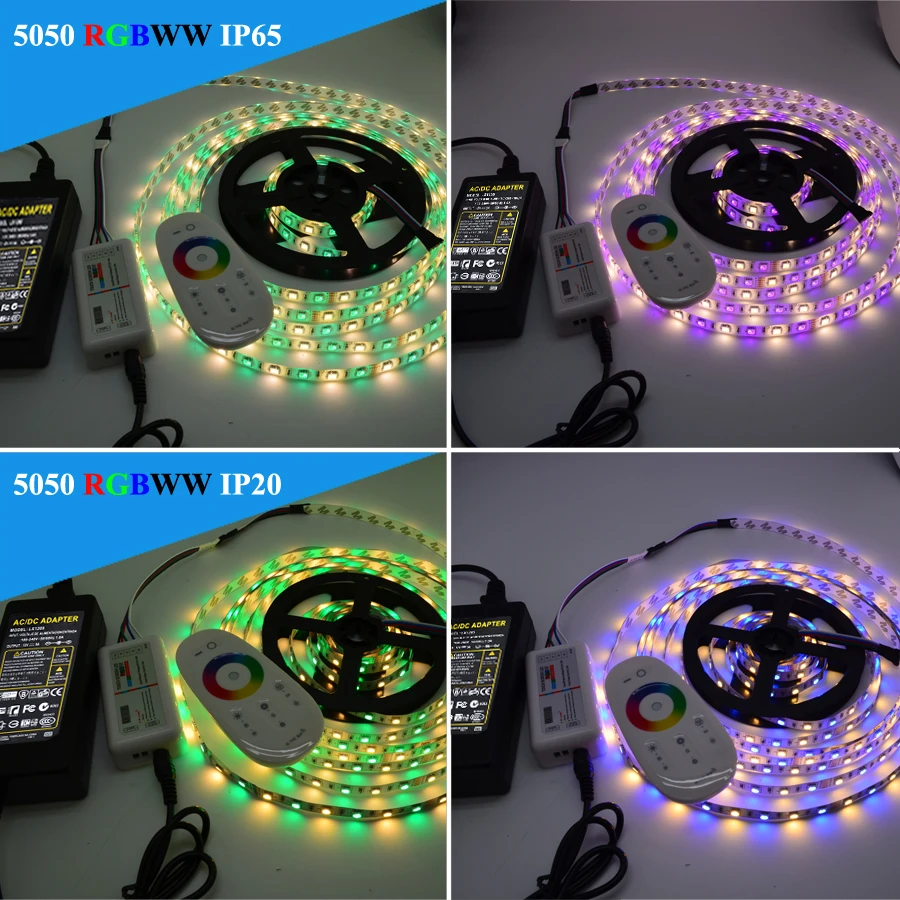 DC12V RGBW светодиодный светильник 5050 SMD Светодиодная лента+ 2,4G RGBW РФ Пульт дистанционного управления+ адаптер питания+ усилитель RGBW комплект 5 м 10 м 15 м 20 м