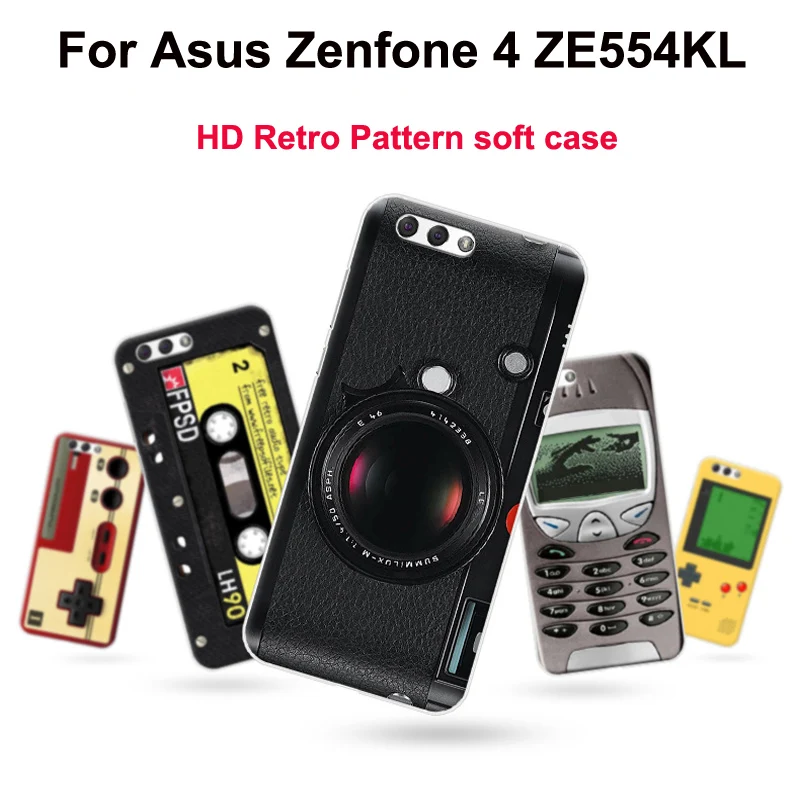 Для Asus Zenfone 4 ZE554KL чехол 5," TPU Мягкий силиконовый Ретро чехол для телефона Zenfone4 ZE 554KL Чехол Для Zenfone 4 Чехол