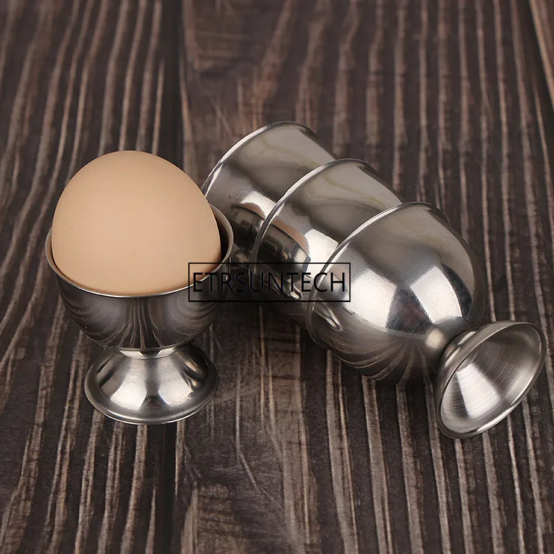 Billig Kreative Ei Tasse Eier Lagerung Box Hohe Qualität Edelstahl Ei Rack Halter Küche Liefert