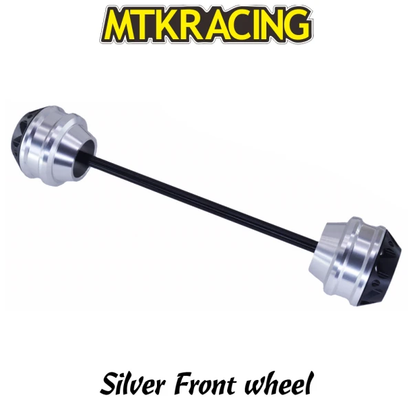 Silver front wheel MTKRACING для Yamaha Tracer 900 GT CNC переднее колесо осевой слайдер амортизатор защита от падения - Цвет: Silver front wheel