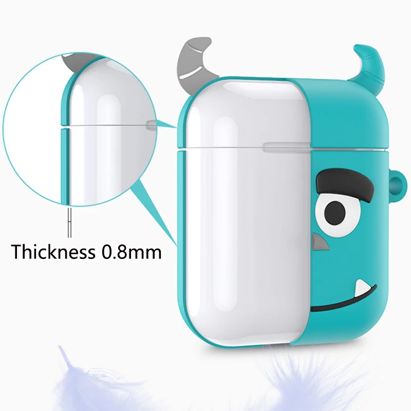 Для Apple Airpods Чехол Мягкий силиконовый чехол милый мультяшный Bluetooth защитный для