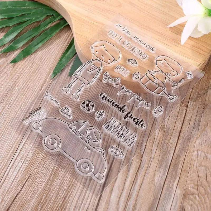Relaxation Silicone DIY Clear Stamps Scrapbooking for Photo Album Paper Card Art Crafts Decor 449E