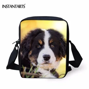 Забавная школьная сумка INSTANTARTS для учеников детского сада, милая Бернская горная собака, Детская сумка через плечо для мальчиков и девочек