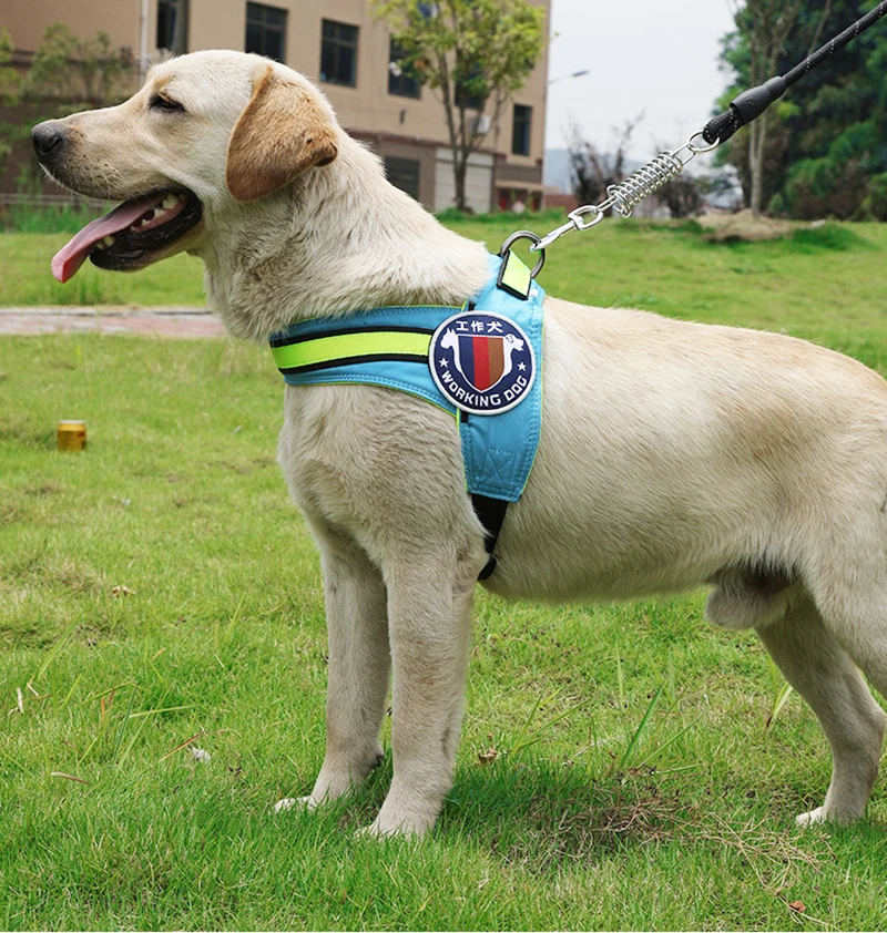 Oxford Cloth Pet Dog Harness and Leash for Medium Large Dogs Reflective Big Dog Vest Harnesses Lead Chain Products arnes perro