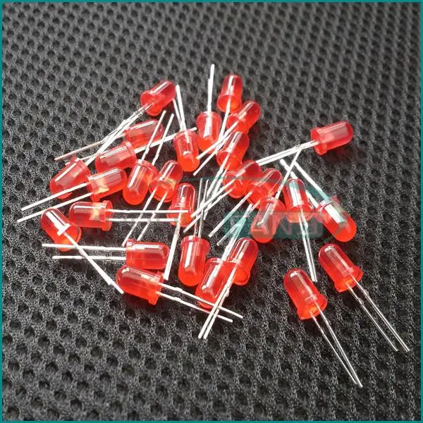 100 шт. светодиодные лампы 5 мм крассветильник цвета|led 5mm|led 5mm red100pcs led |