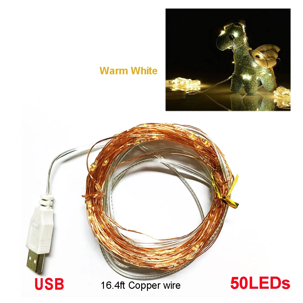 USB светодиодные гирлянды на батарейках ночник для праздничной вечеринки свадьбы