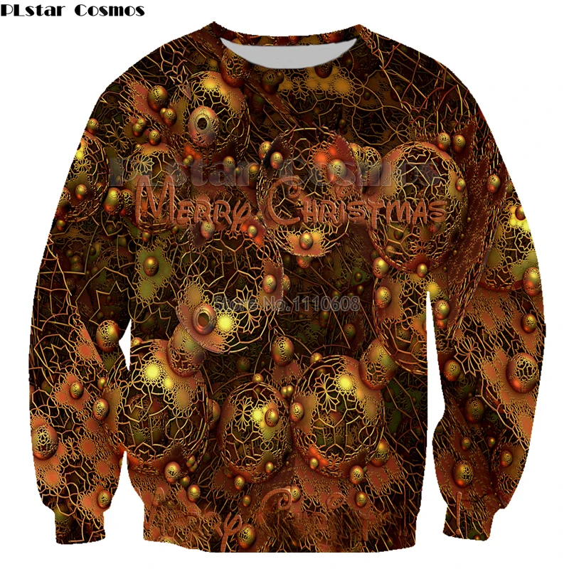 Новинка свитшот с 3D принтом Санта Клауса для мужчин и женщин модная женская
