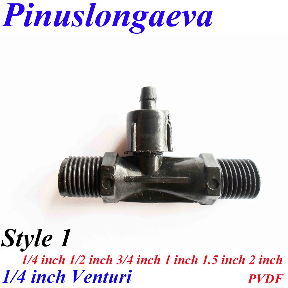 Заводская розетка Pinuslongaeva 1/4 1/2 3/4 1 5 2 дюйма Venturi jet PVDF смеситель для газа и жидкости