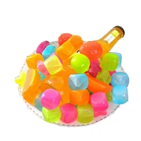 2018 hot 20pcs reusable multicolour ice cube physical cooling tools shaped ice cubes plastic party tool ice cream tools