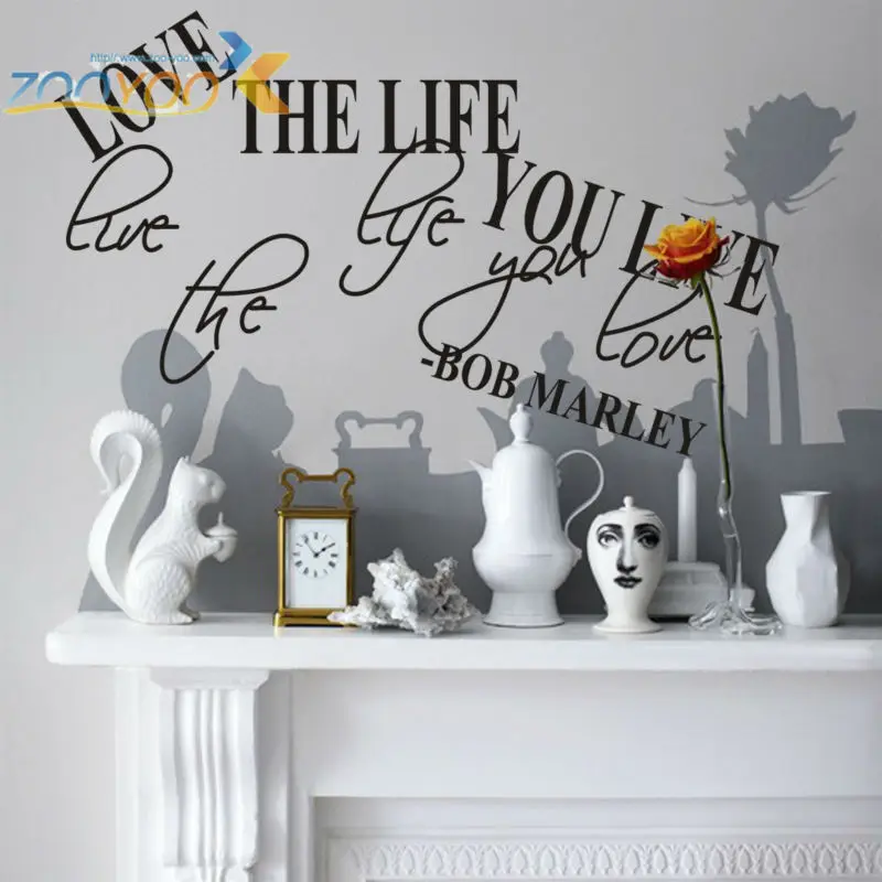 

Съемная виниловая настенная наклейка «Love The Life You Live»