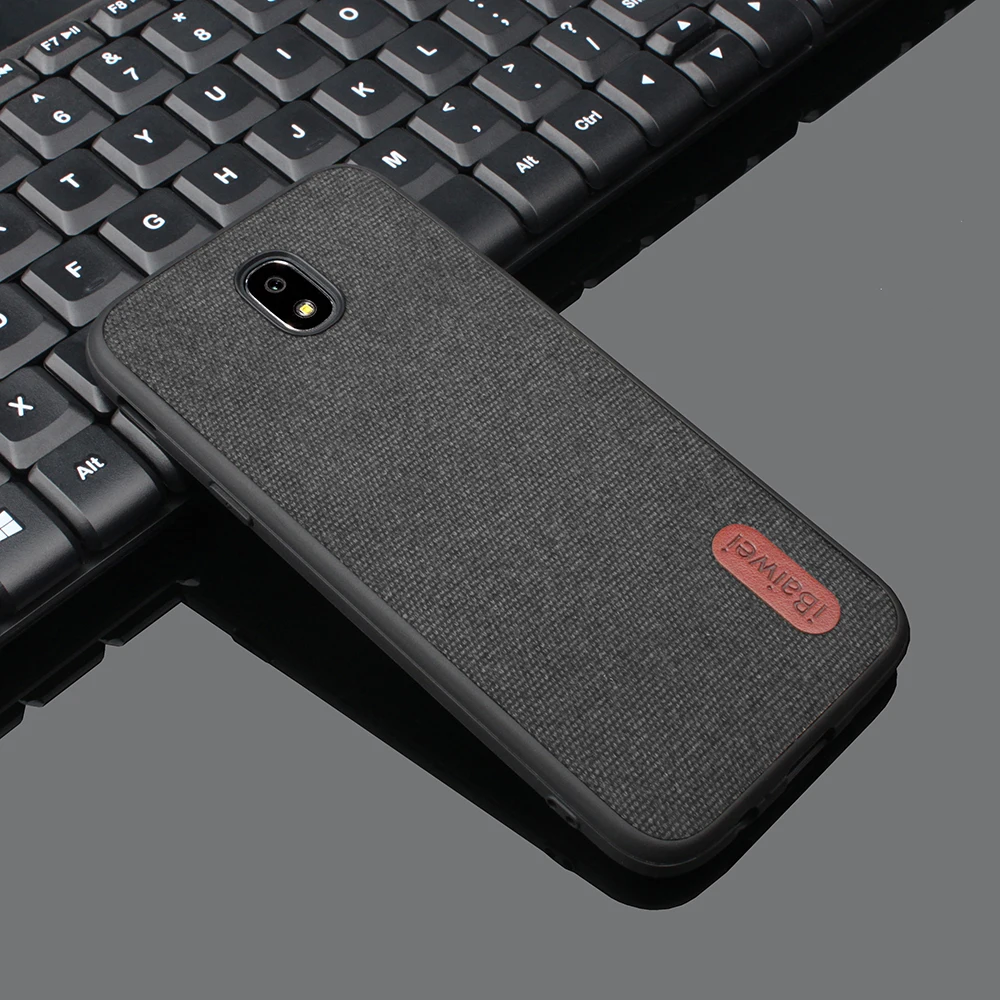 Силиконовая задняя крышка тканевый чехол для Samsung Galaxy J3 J330FM J5 J530FM 2017 европейская