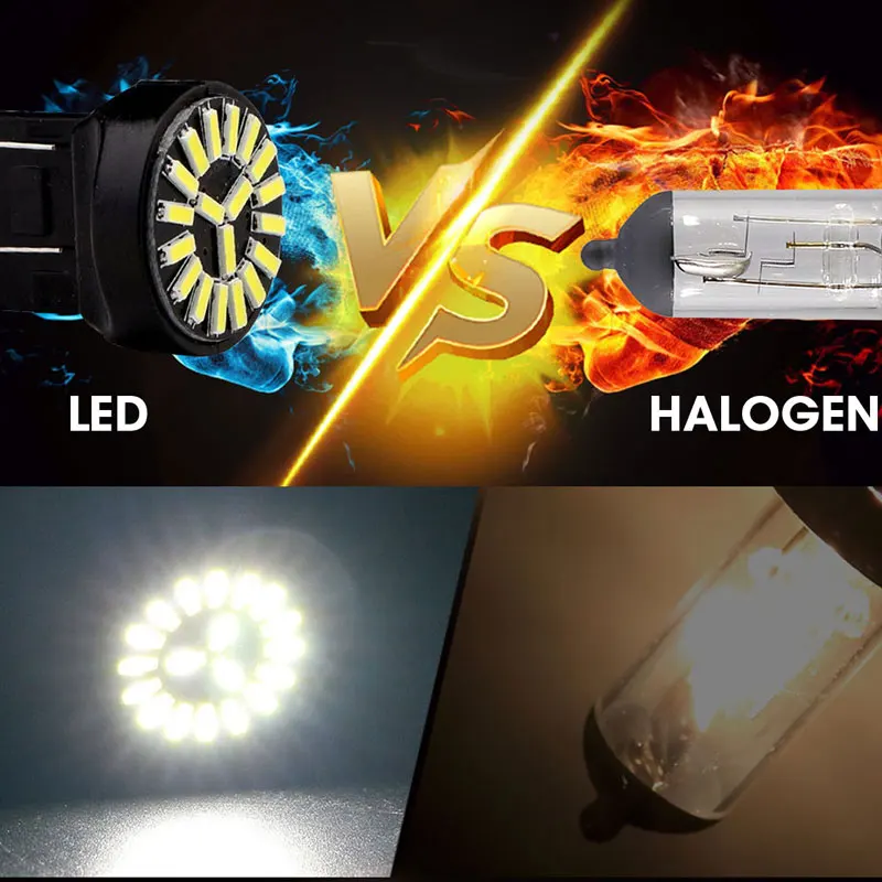 Hlxg 2pcs T20 Led 7443 580 Автомобильные дневные огни парковочные лампы габаритные