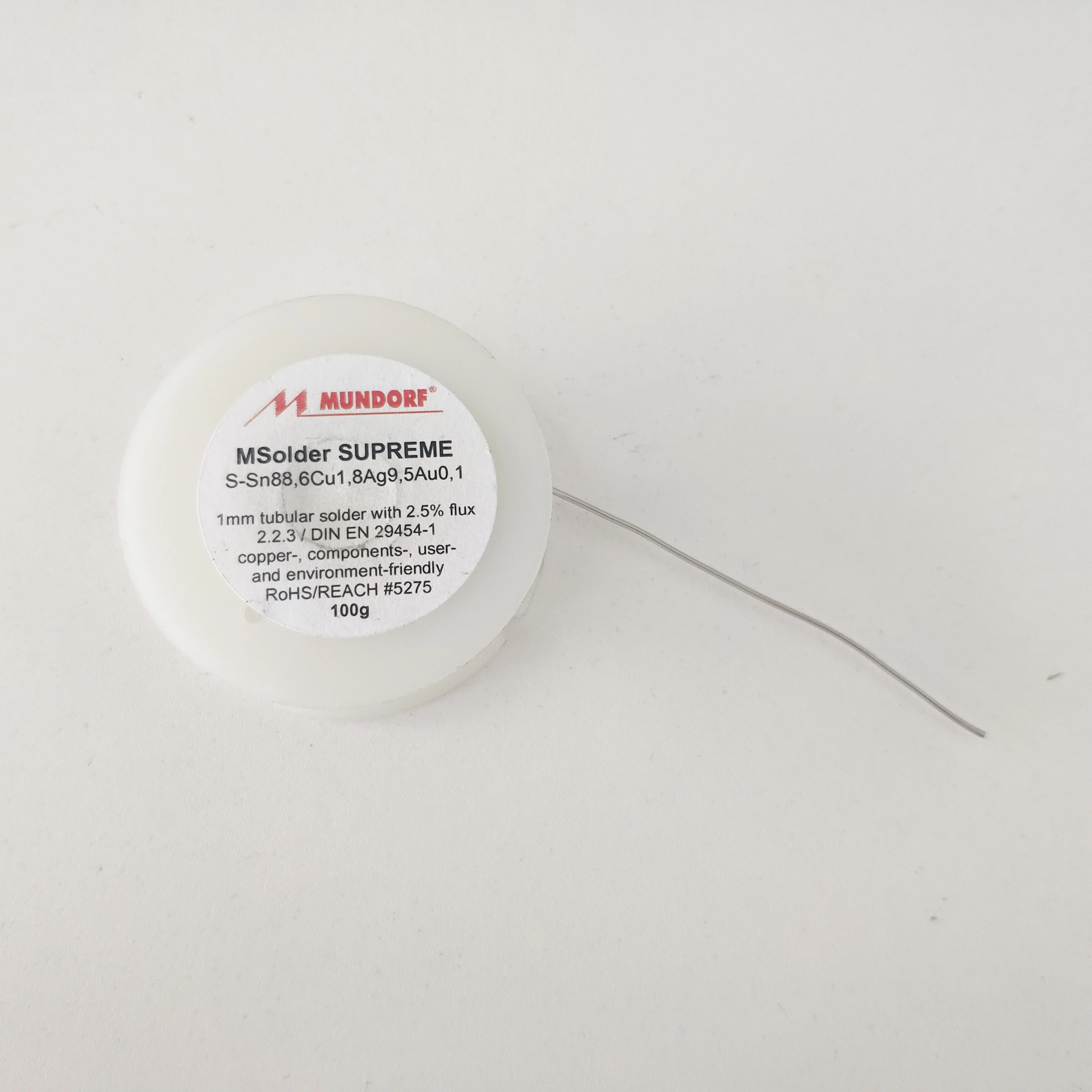 Серебристая сварочная проволока для пайки немецкая Размер 1 0 мм 9.5% г 0.1%