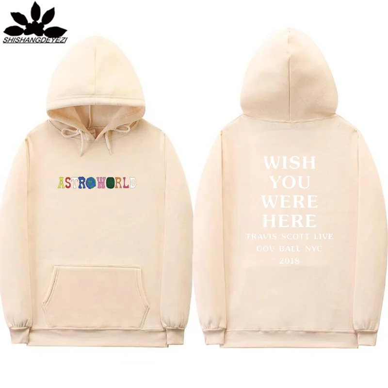 Khaki XMS65 Astroworld Толстовки Черный Розовый цвет, хаки orange белый серый Трэвис Скотт Astroworld WISH YOU WERE HERE мужские и женские Толстовка и толстовка - Цвет: Khaki XMS65