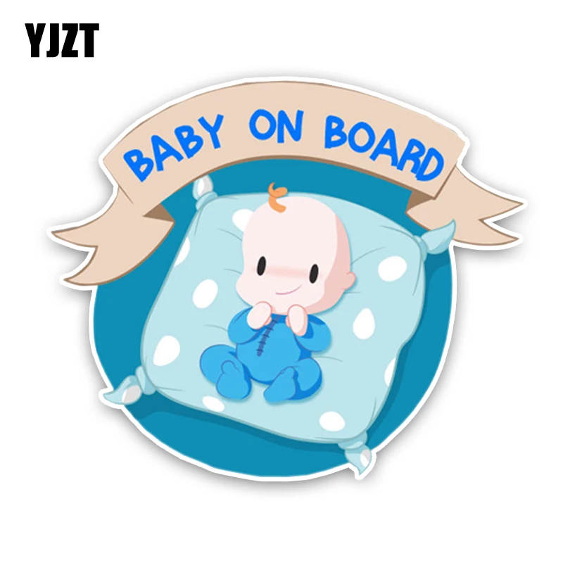 Yjzt 16.4*13.8 см в спящем прекрасный ребенок на борту Цветной мультфильм украшения Предупреждение знак высокое качество автомобиля Стикеры c1-5536