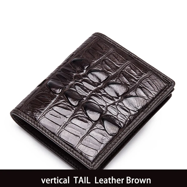 Tail Leather McParko Роскошный кошелек из натуральной крокодиловой кожи, мужские кошельки, модный брендовый маленький кошелек, элегантный мужской кошелек из крокодиловой кожи, короткий - Цвет: Tail Leather