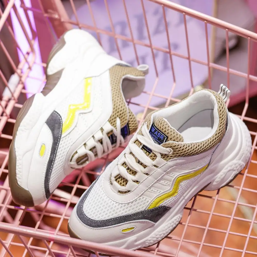 Кроссовки женские из натуральной кожи на платформе | Обувь