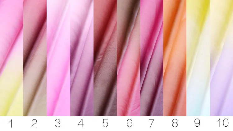 100% чистый шелковицы мягкий сатин чистого жоржет градиент 114 см шелк Ткани пошив