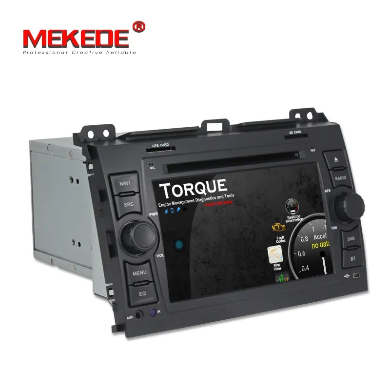Бесплатная доставка 2din автомобильный DVD мультимедийный плеер для Toyota Prado 120 2004 2009