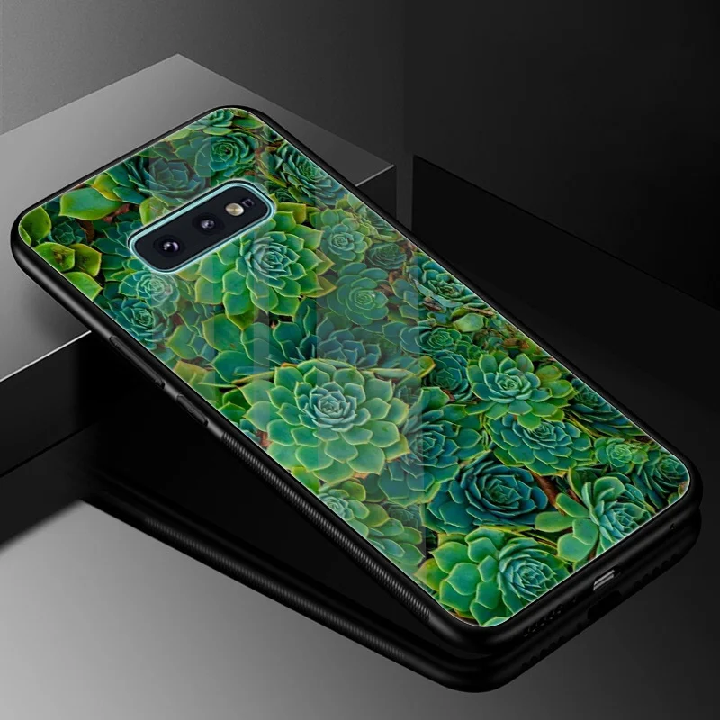 Desxz милый сочный стеклянный чехол для Samsung Galaxy S7 Edge S8 S9 Plus Note 8 9 S10 Чехол DIY зеркало |