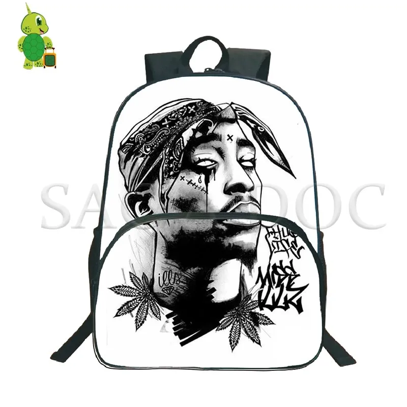 Рюкзак Tupac 2Pac в стиле хип-хоп, легенда, женские и мужские повседневные дорожные сумки, школьный рюкзак для подростков, девочек и мальчиков, вентиляторы, повседневный рюкзак