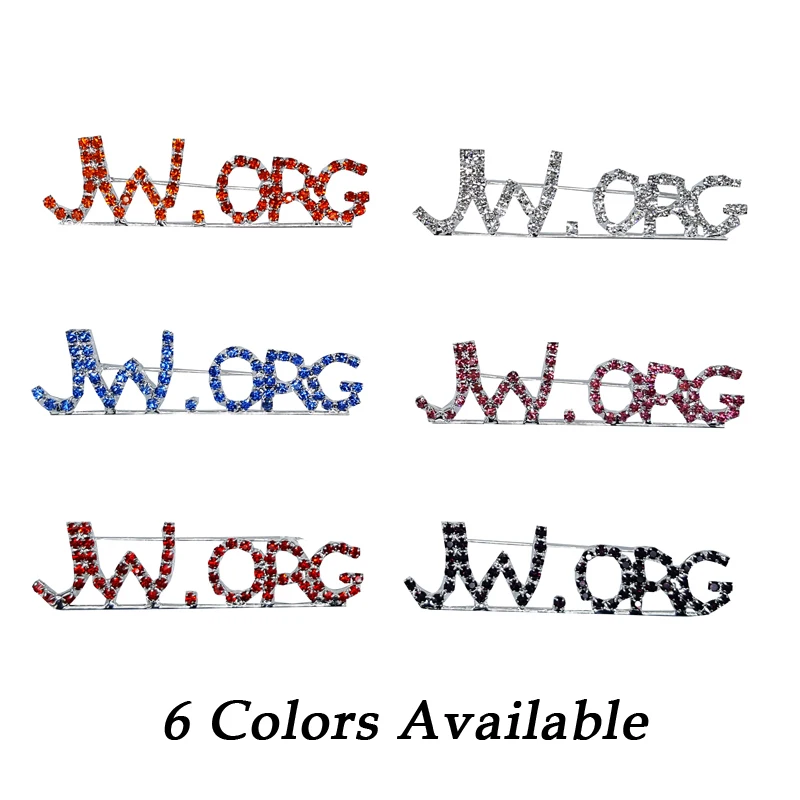 

Jehovah's Witness Rhinestone Brooch Jewelry "JW.ORG" Word Lapel Pin Gift