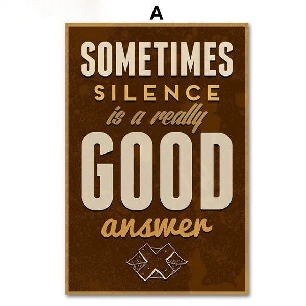 Белый Gohipang Motivational Typography Life Quotes A4 Vintage Retro Art Prints Poster Hippie Wall Pictures Canvas Painting Home Decor - Цвет: Белый