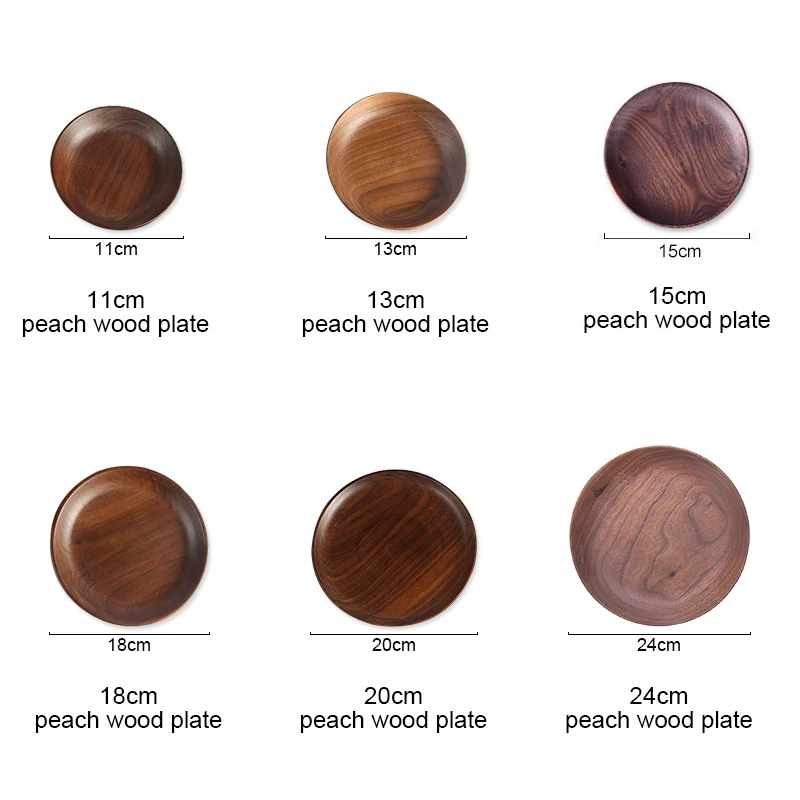 Высокое качество тарелки черный орех деревянная посуда Бук тарелка ручной