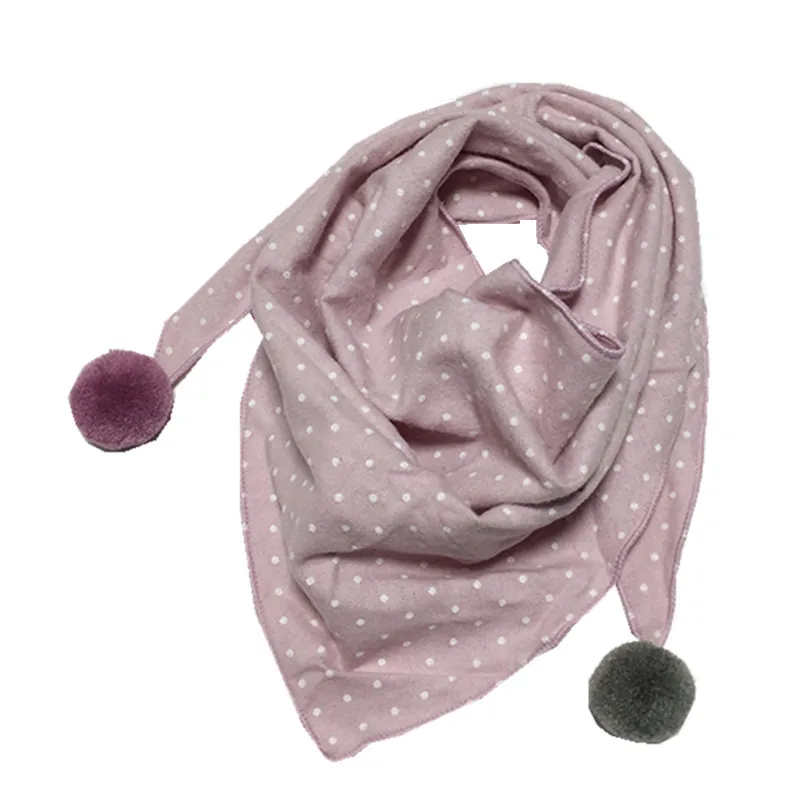 light purple dou Осенне-зимний детский шарф из хлопка и льна, модный детский треугольный шарф с рисунком льва для девочек, детский шейный платок, шаль для мальчиков и девочек - Цвет: light purple dou
