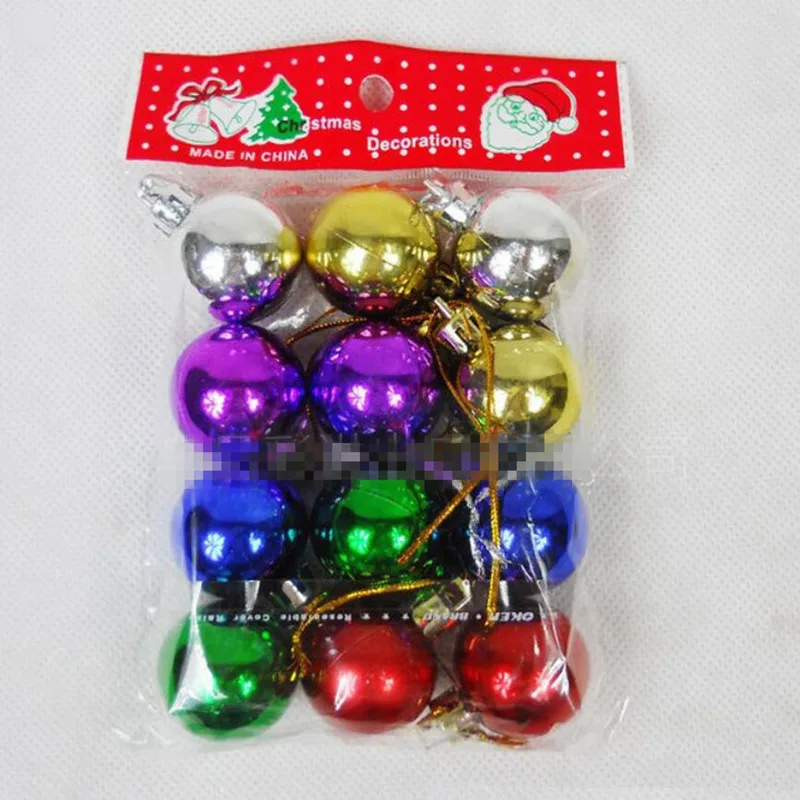 Новогоднее Елочное украшение диаметр 3 см 12 шт./пакет Рождественские шары