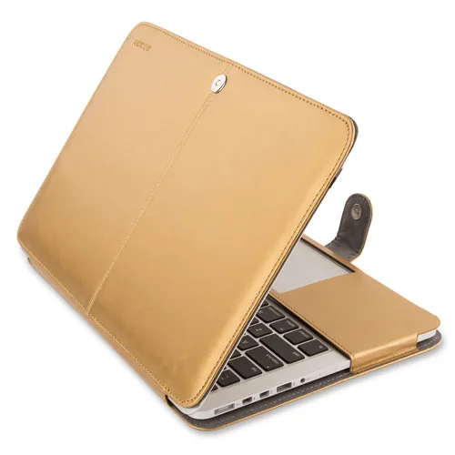 Gold Case Чехол-книжка Mosiso из искусственной кожи для Macbook Pro 15 retina, модель A1398, аксессуары для планшетов, ноутбуков, черный, коричневый, красный - Цвет: Gold Case