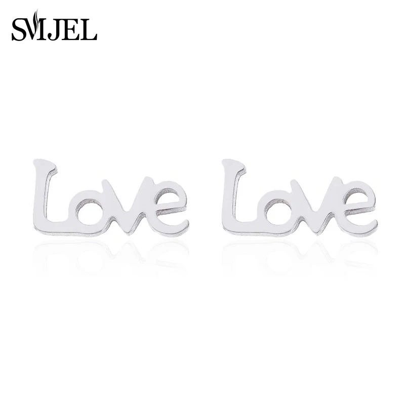 Stainless Earring SMJEL, трендовые браслеты со стрелками и буквами, браслеты, мотивационные, для мужчин, t, ювелирные изделия для мужчин и женщин, подарок, brincos - Окраска металла: Stainless Earring