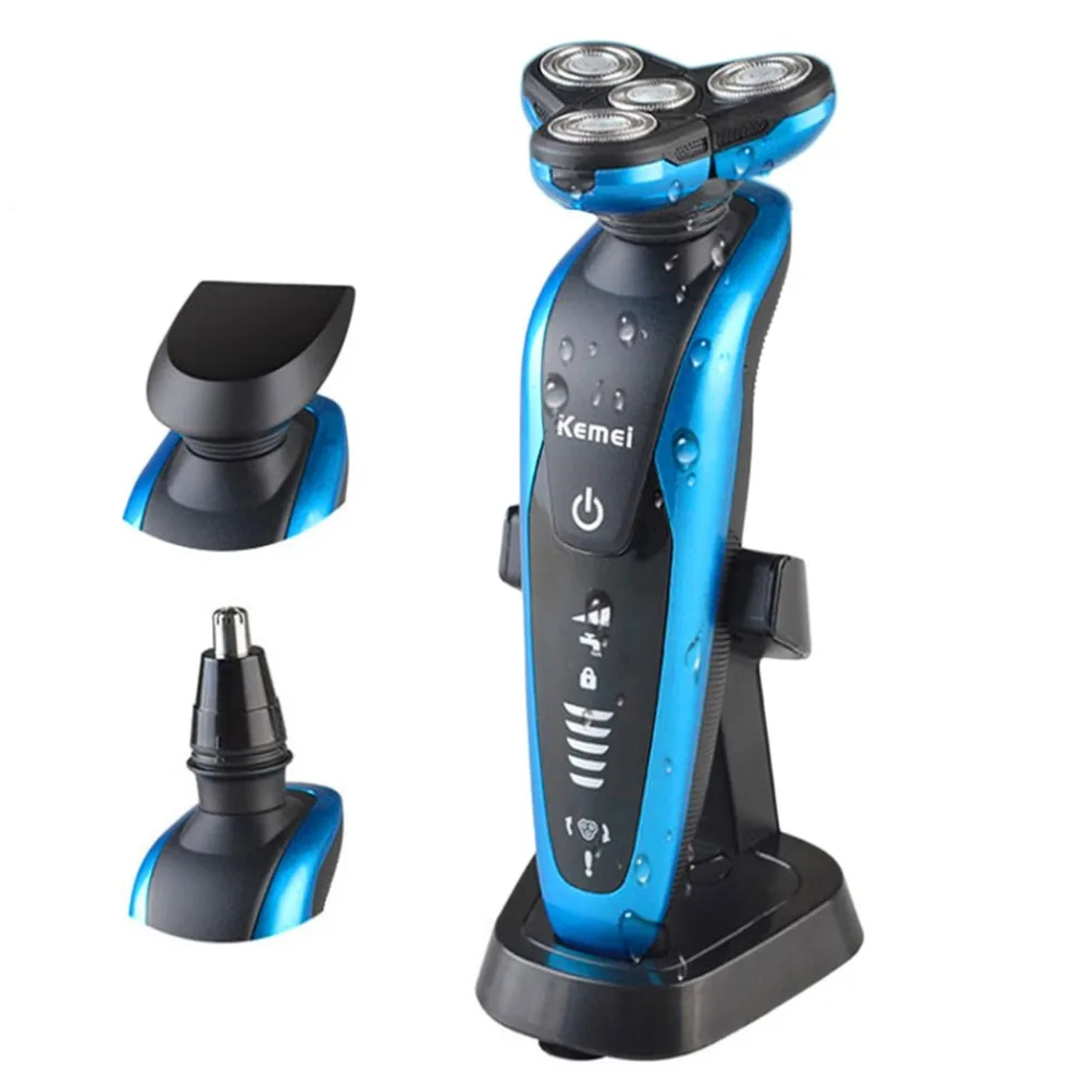 KEMEI KM 58890 3 в 1 перезаряжаемая электрическая бритва моющаяся 3D плавающая Тройная