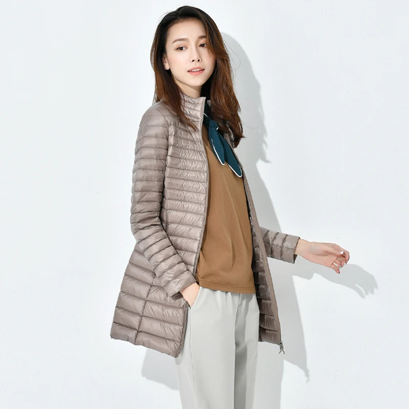 Новинка 2020 женские зимние куртки корейский ультра светильник пальто на утином