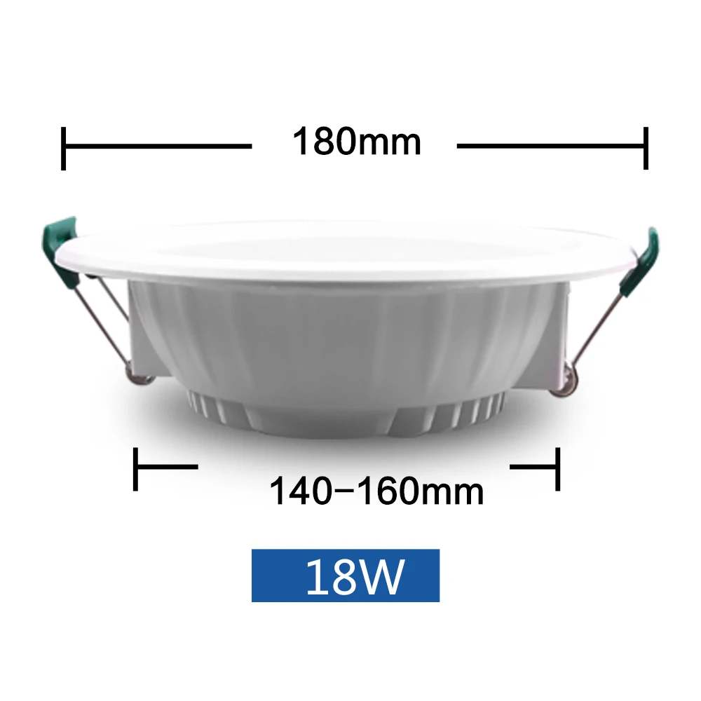 LED Downlight 18W DC 12 В светодиодный светильник 5 Вт 9 Вт 12 Вт 15 Вт 18 Вт Светодиодный Потолочный встраиваемый сетчатый светильник круглый встраиваемый светильник с низким напряжением 12 вольт светильник ing - Испускаемый цвет: LED Downlight 18W