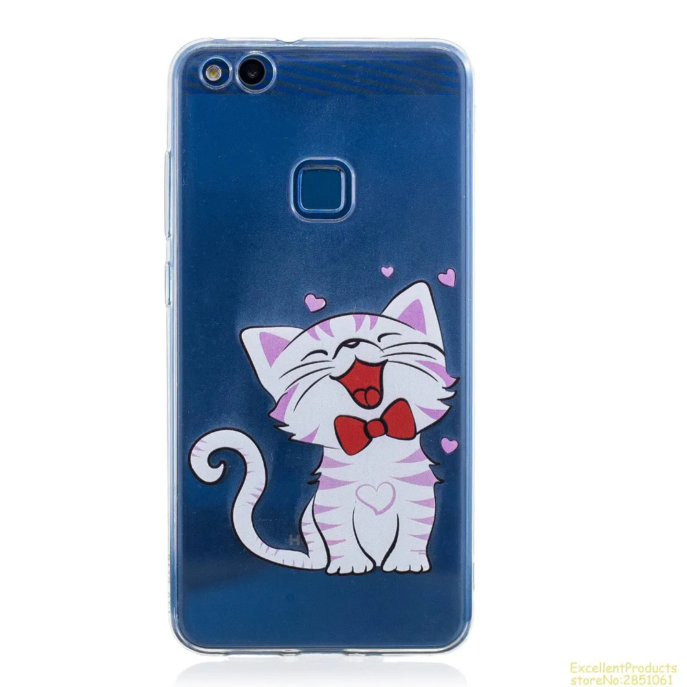 silicone case for Huawei P10 lite fundas hoesje Cute funny cartoon dog cat owl panda boom tpu cover coque etui kryt | Мобильные