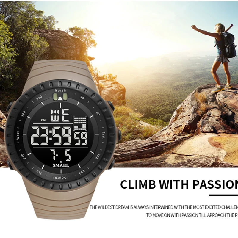 

Men's Watch Outdoor Sports Watch Electronic Timetable Digital 50 Meter Waterproof Digital LED Watch Global Hot Watch