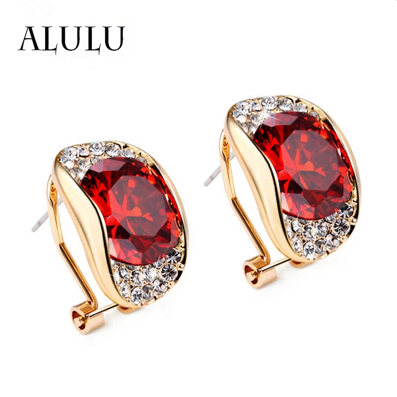 ALULU 2017 новые серьги ювелирные изделия высокого класса темперамент красный