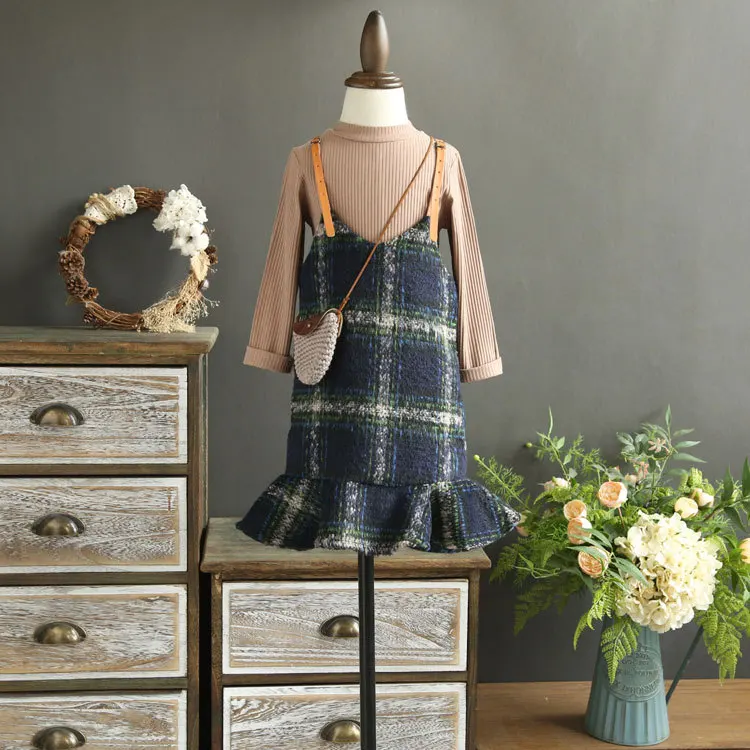 Комплекты для девочек коллекция 2017 года Осенняя детская одежда комплект с юбкой