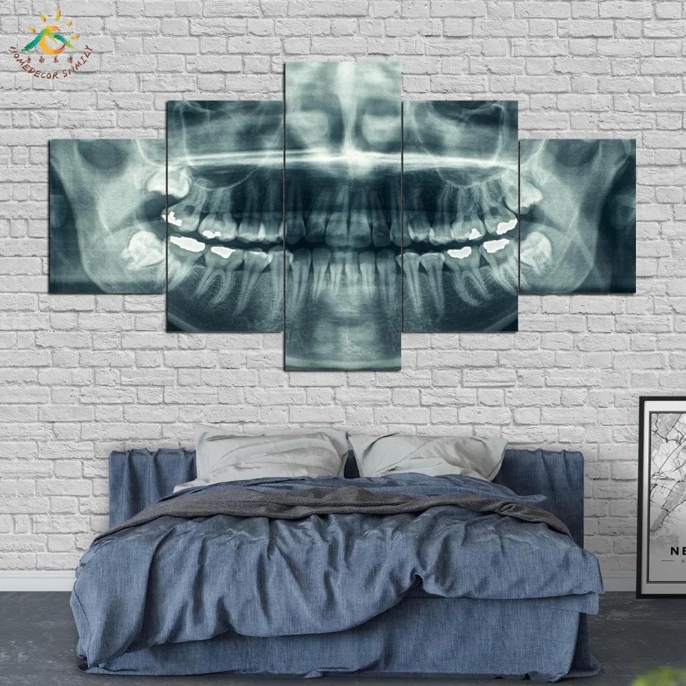 Astract Skull Tooth Modern арт принт на холсте плакат настенная живопись Домашний декор