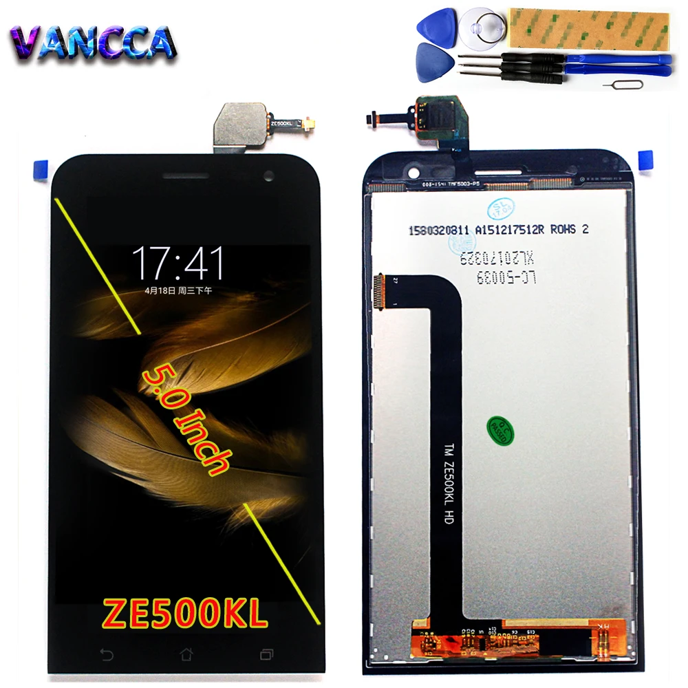 100% протестированный ЖК дисплей для Asus Zenfone 2 Laser ZE500KL 5 0 дюймов дигитайзер